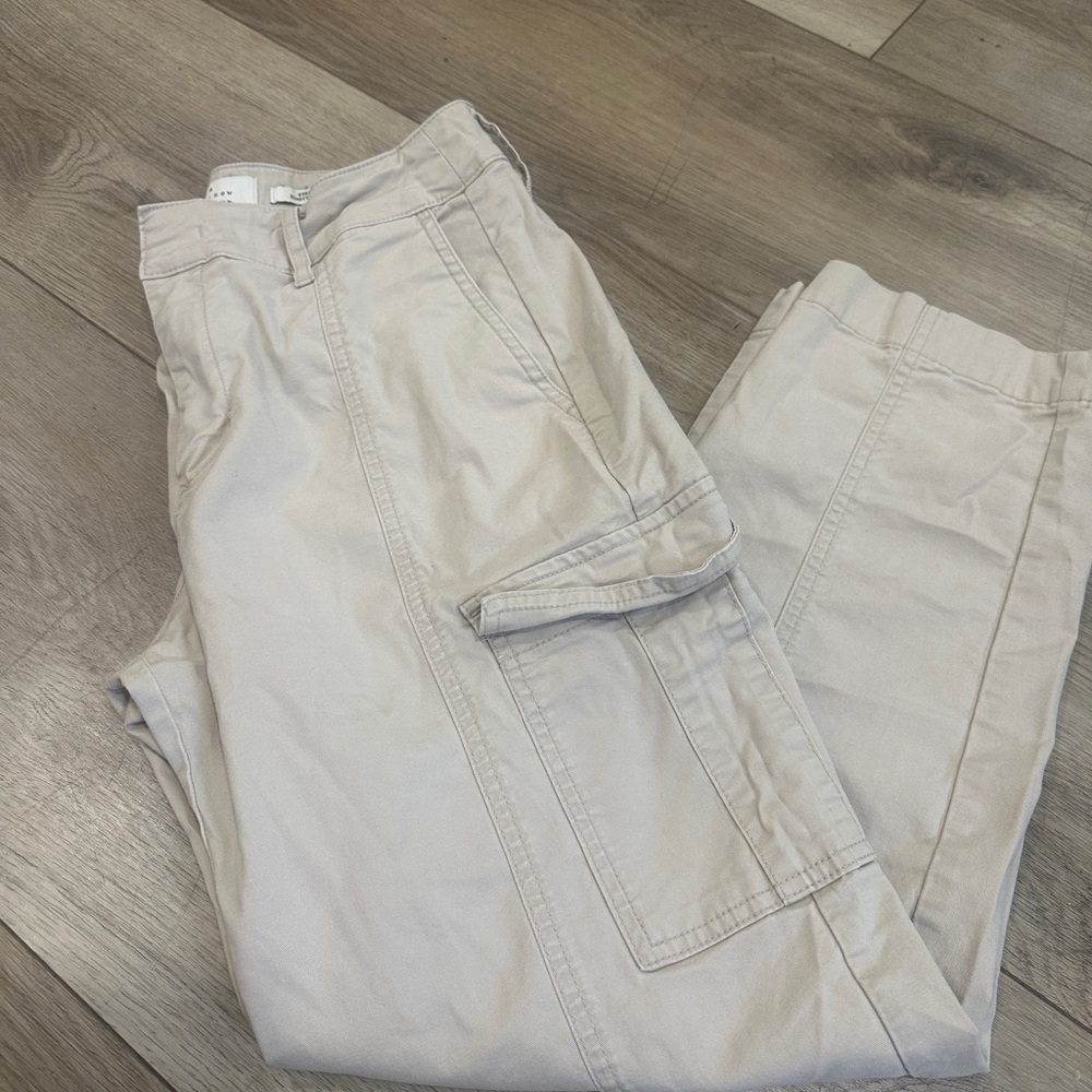 A New Day Women Beige Cargo Pants